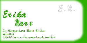 erika marx business card